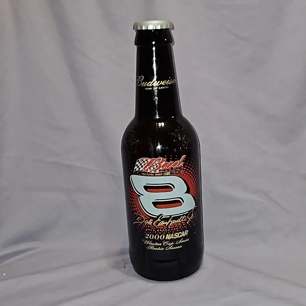 Large Giant Glass Budweiser Beer Bottle Bank-15